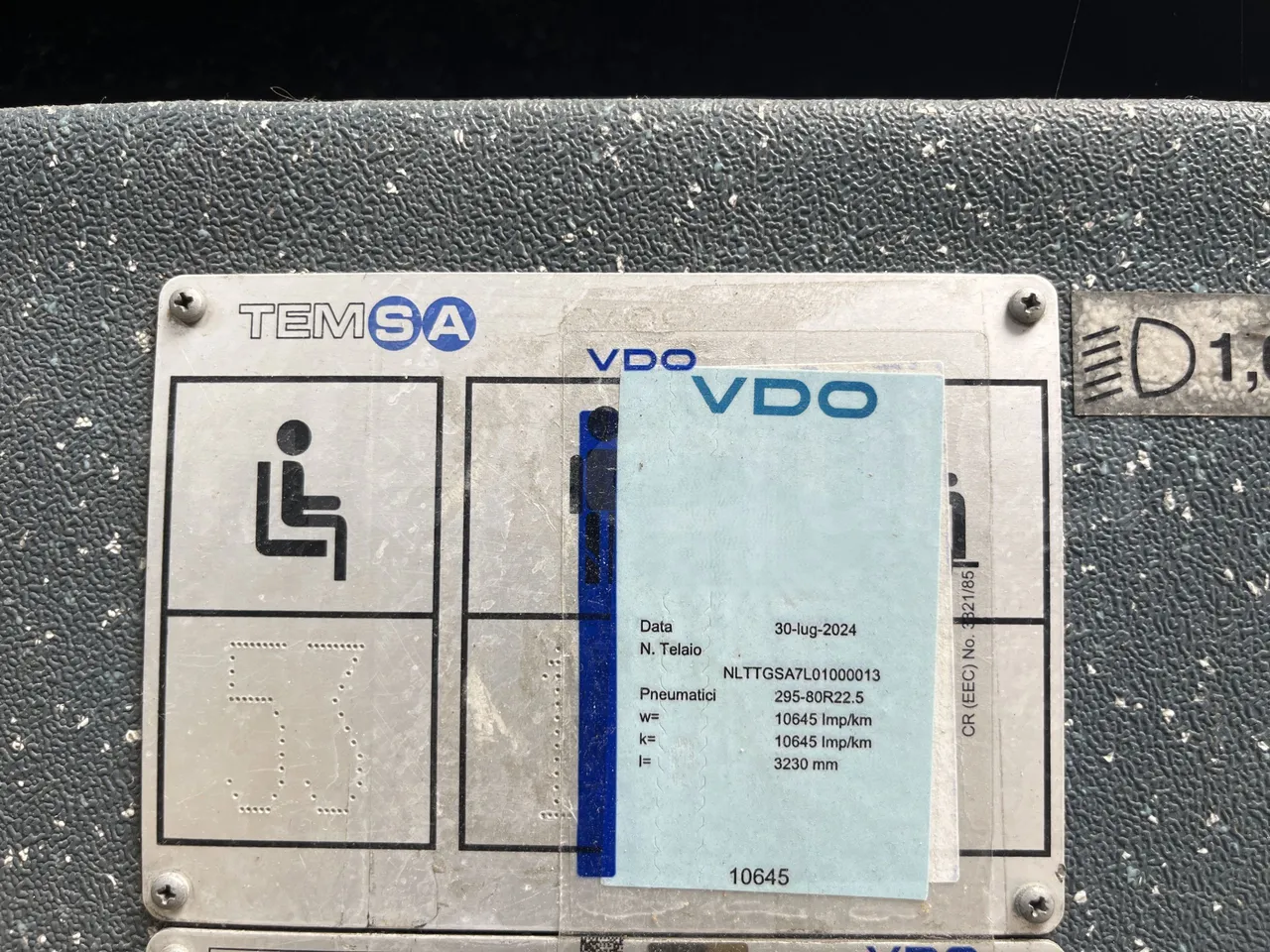 Temsa Tourmalin - seat plate photo