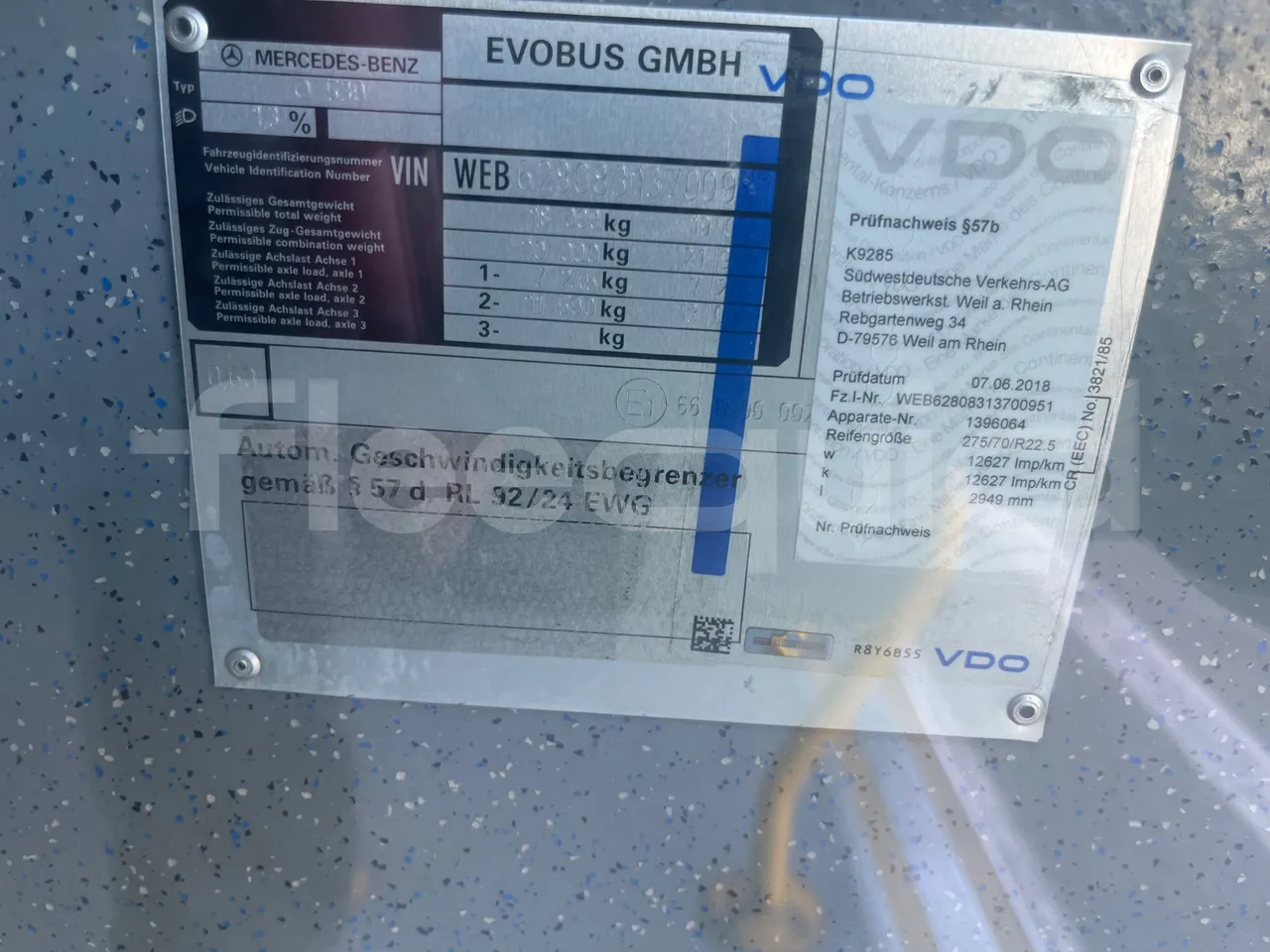 Mercedes-Benz Citaro O 530 A26 - Euro5 - 210kW - 12mt - chassis VIN photo