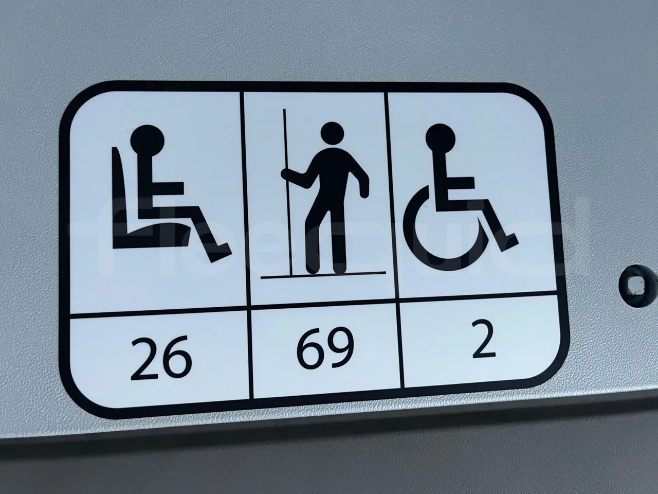 Mercedes-Benz Citaro O 530 - EUR3 - 220kW - 12.000m - seat plate photo