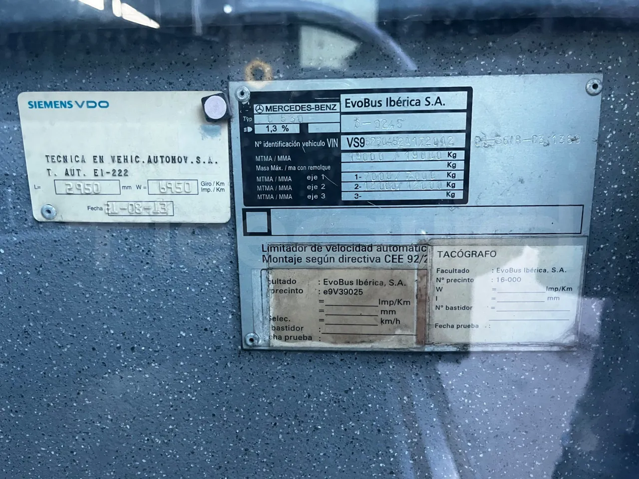 Mercedes-Benz Citaro O 530 - EUR3 - 220kW - 12.000m - vehicle plate photo