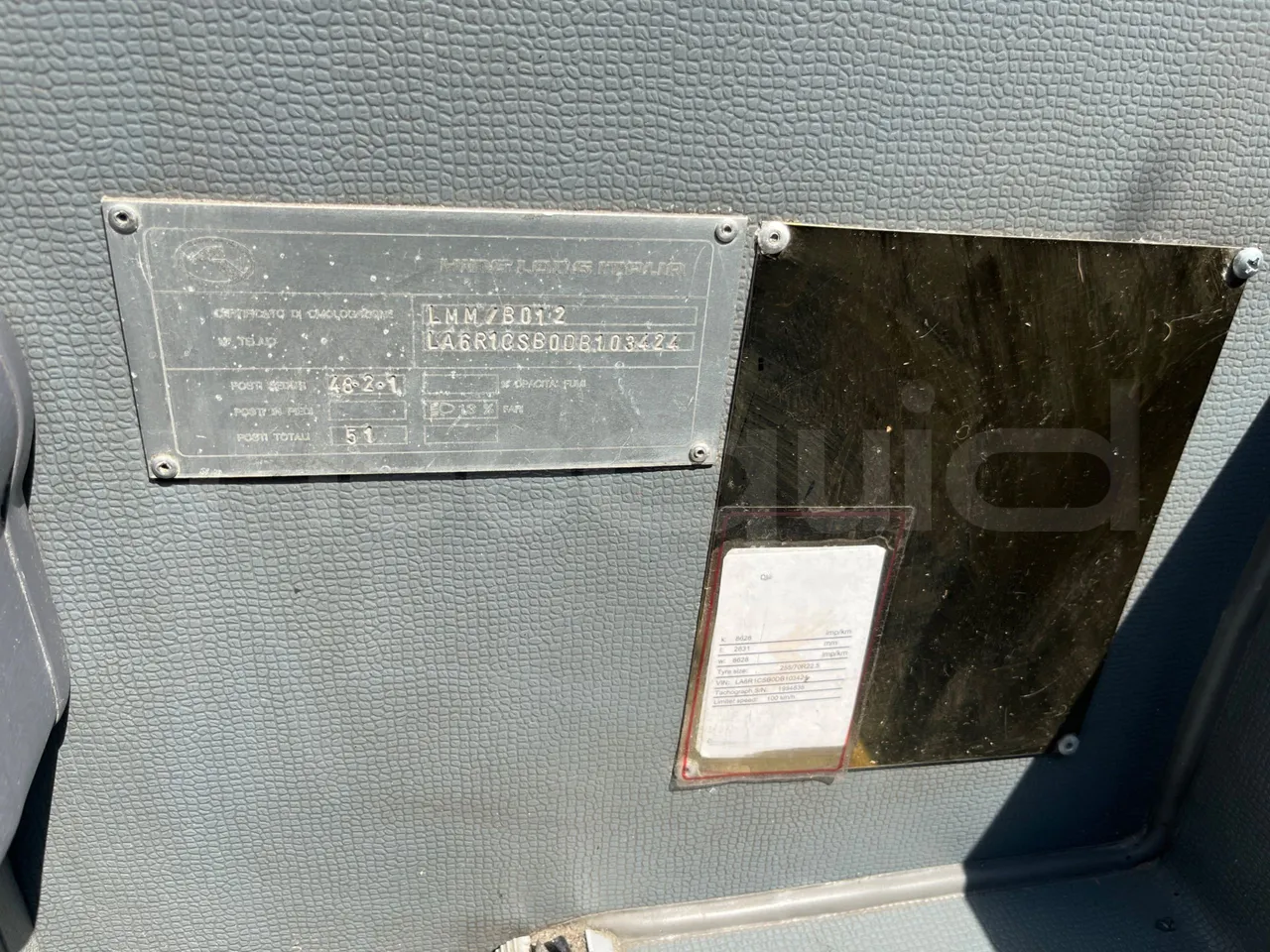 King Long XMQ6800 2AL1AA2B - Euro5 - 148kW - 7.995mt - vehicle plate photo