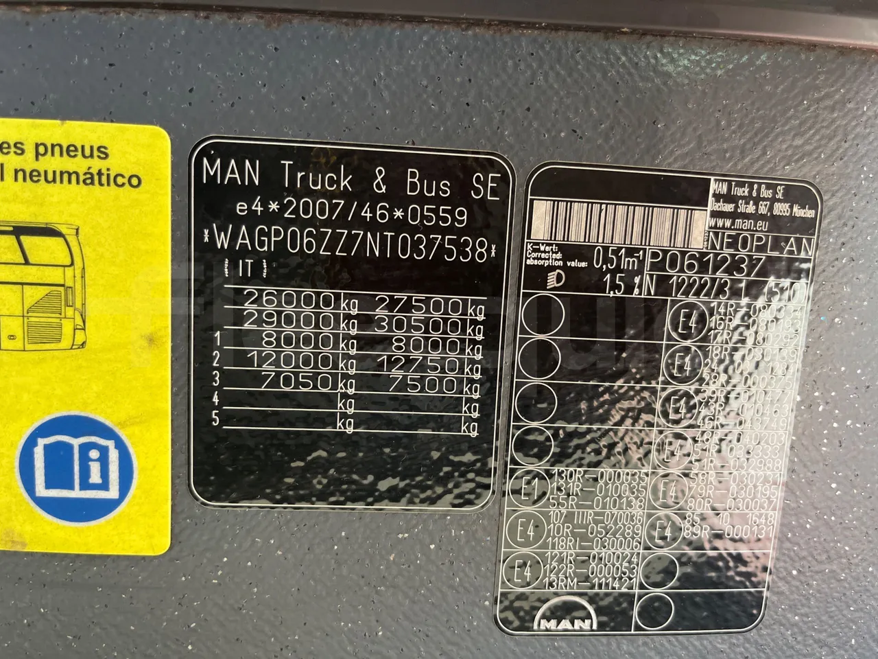 Neoplan Skyliner V6ACE - Euro6 - 375kW - 14mt - chassis VIN photo