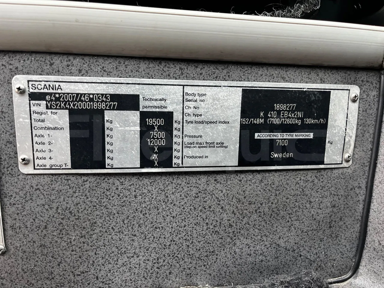 Irizar i6 12.35 - EUR6 - 305kW - 12.200m - vehicle plate photo