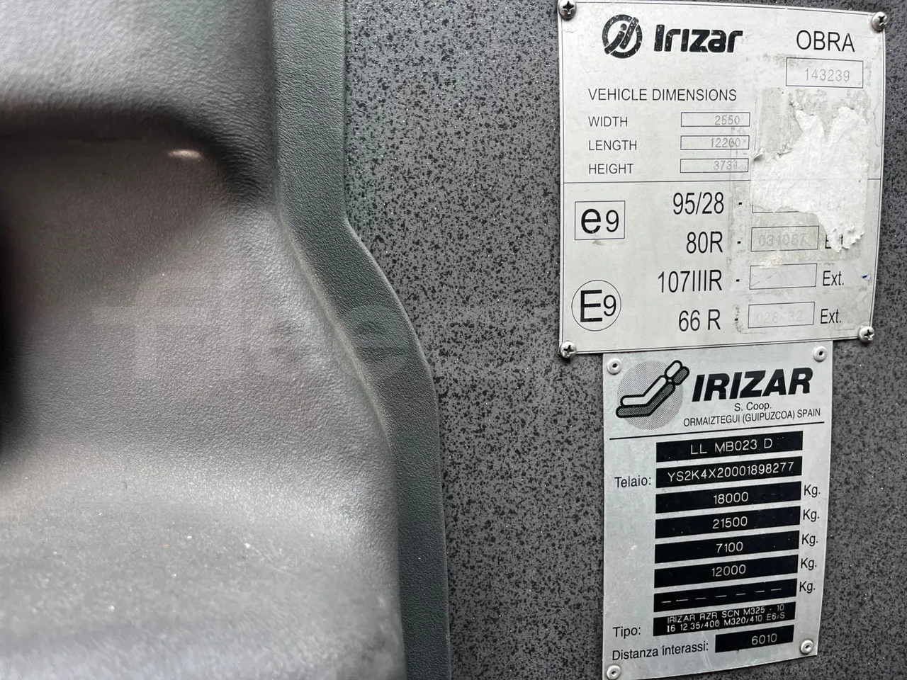 Irizar i6 12.35 - EUR6 - 305kW - 12.200m - platform code photo