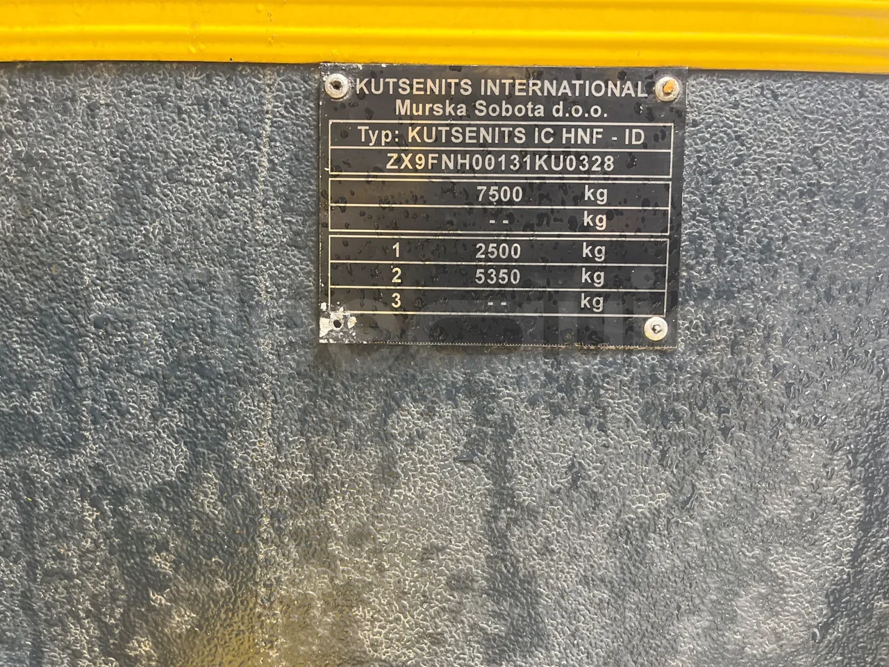 Kutsenits IC HNF-1 - EUR5 - 125kW -8.5m - vehicle plate photo