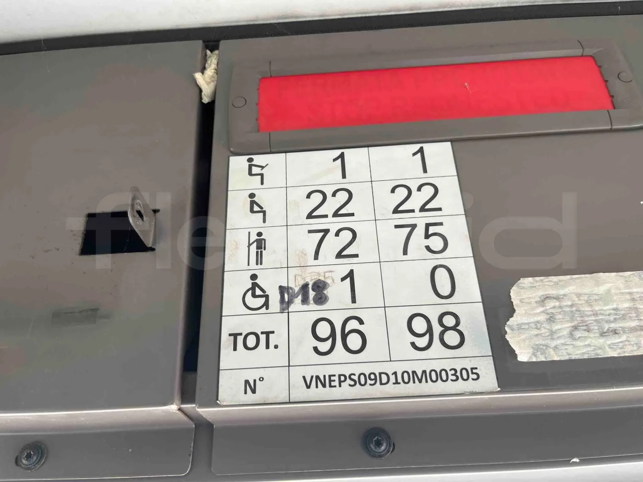 Iveco Citelis - Seats Plate