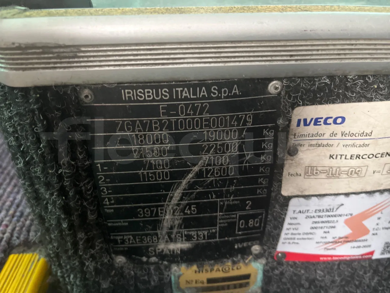 Irisbus 397 397EF3 - Euro5 - 331kW - 13mt - vehicle plate photo