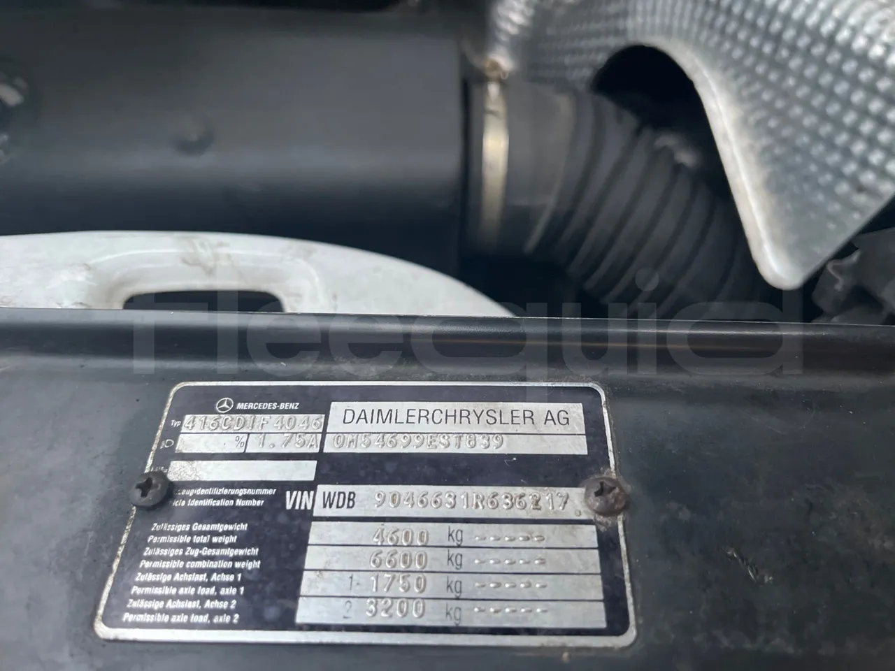 Mercedes-Benz Sprinter 416CD - EUR3 -115kW -6.945m - vehicle plate photo