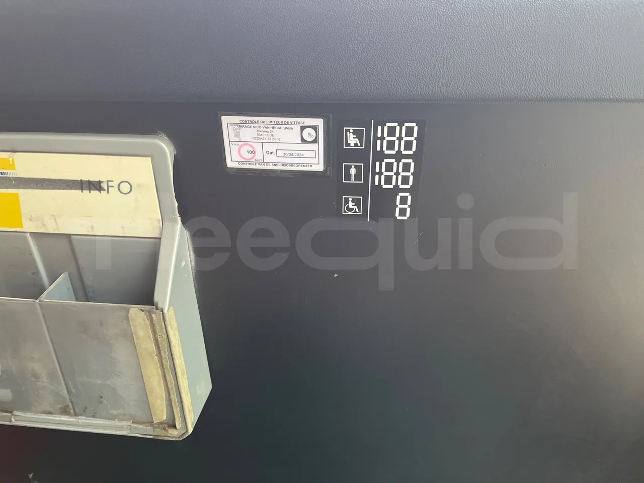 Man Lion's City A21 - EUR5 - 206kW - 11.980m - seat plate photo