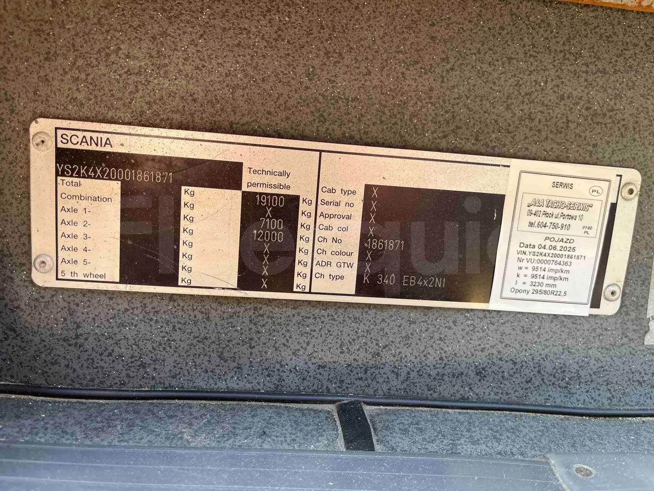 Irizar Scania I4 - Euro5 - 250 kW - 12.900mt - vehicle plate photo