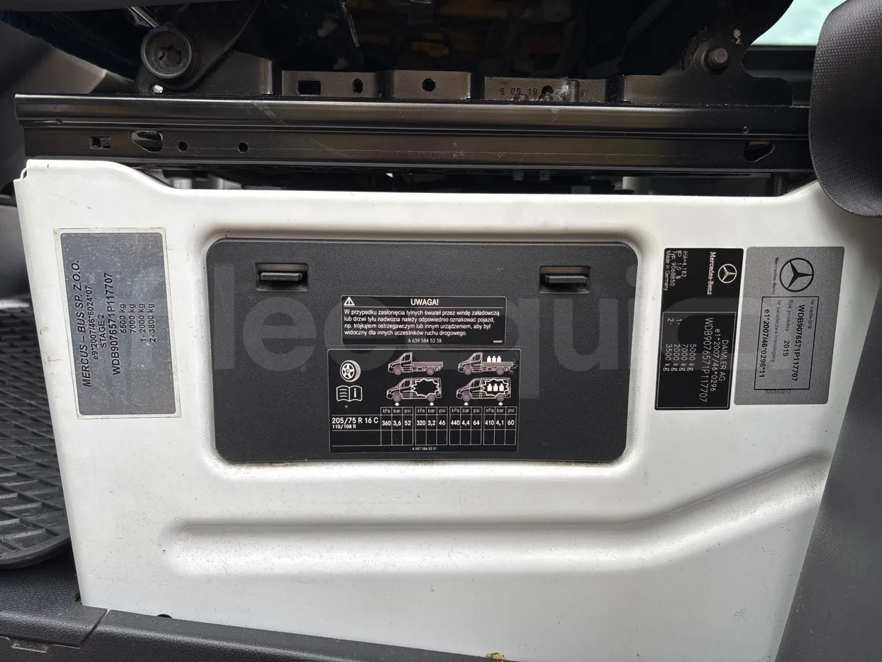 Mercedes-Benz Sprinter Mercus - Euro6 - 120kW -  6.961mt - vehicle plate photo