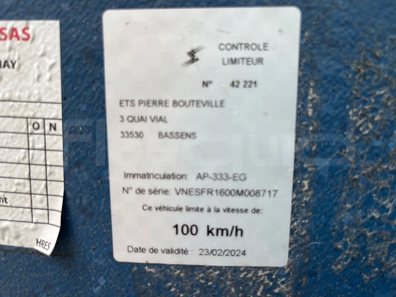 Iveco Crossway SFR160 - Euro5 - 243kW - 12.760mt - vehicle plate photo