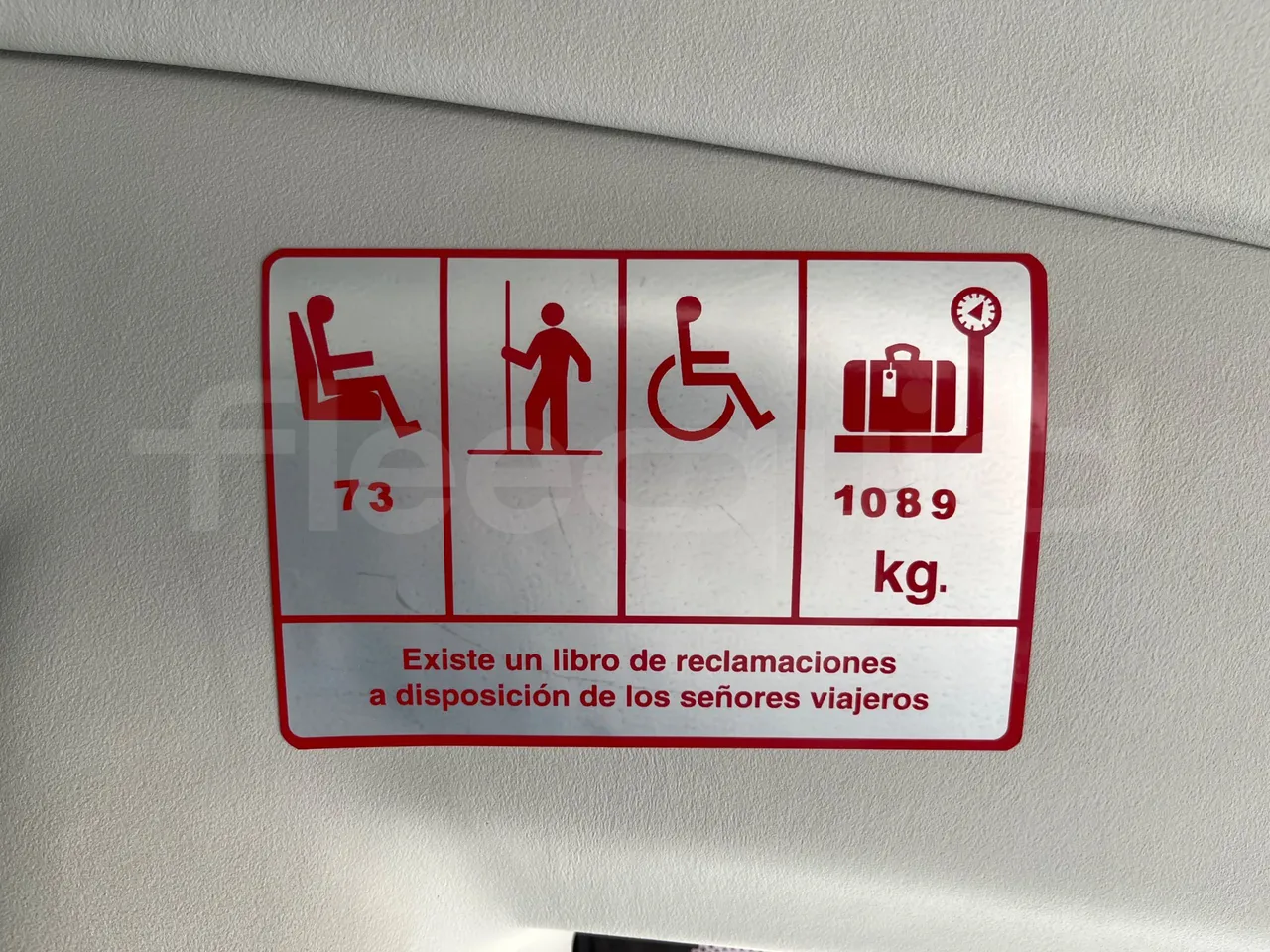 Irizar i6 15.35 - EUR6 - 331kW - 14.98m - seat plate photo