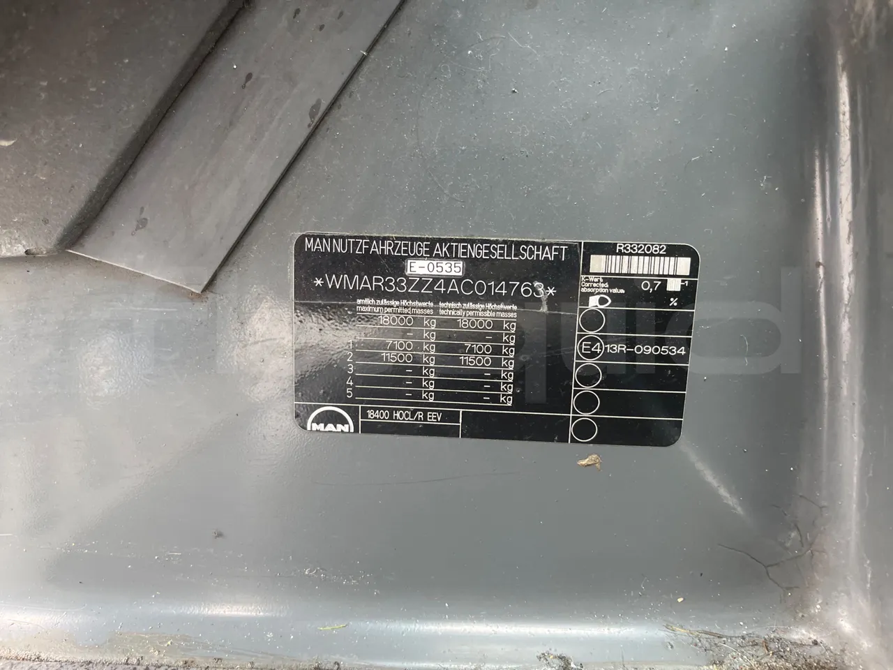 Irizar PB Man Ratio R33/18400 - Euro 5 - 294 kW - 12.200 mt - vehicle plate photo