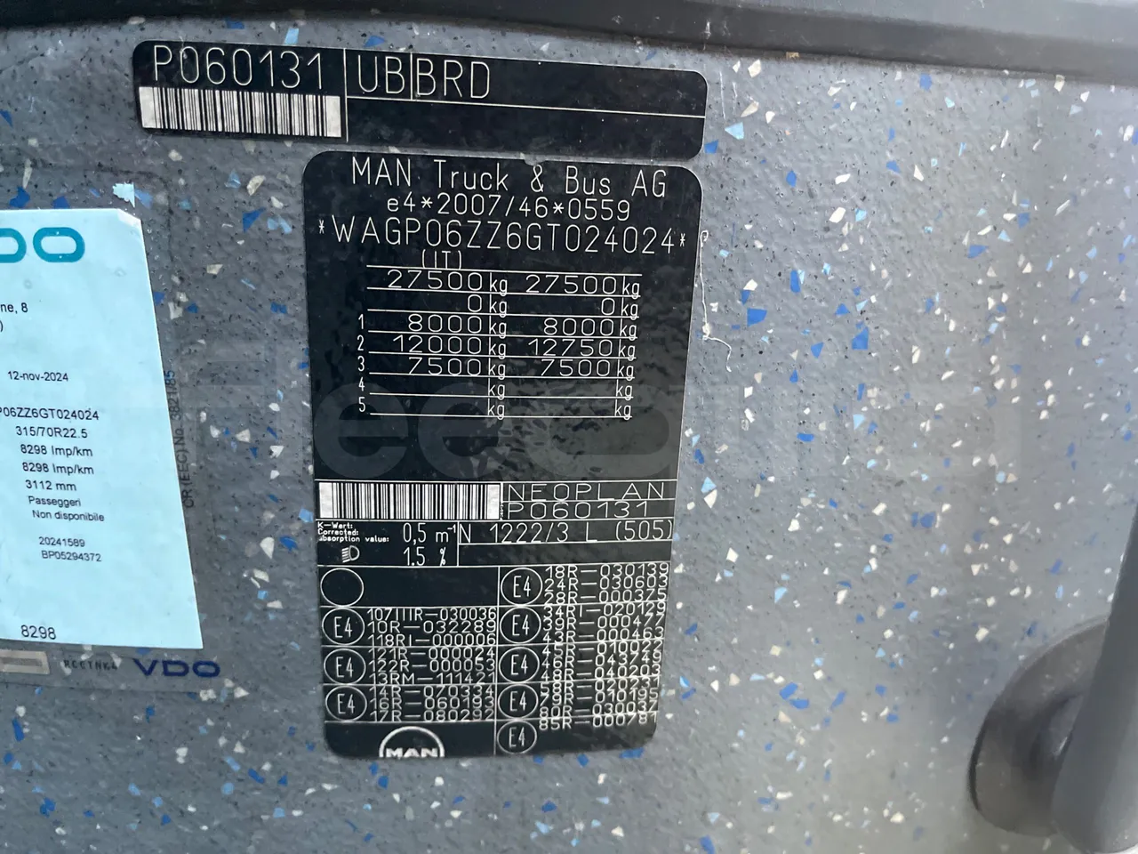 Neoplan Skyliner L - EUR6 - 371kW - 14.0000m - chassis VIN photo