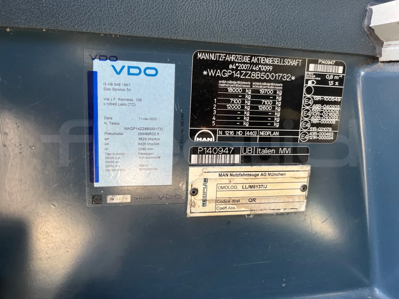 Neoplan Cityliner 	P14 - Euro5 - 324kW - 12.240mt - vehicle plate photo