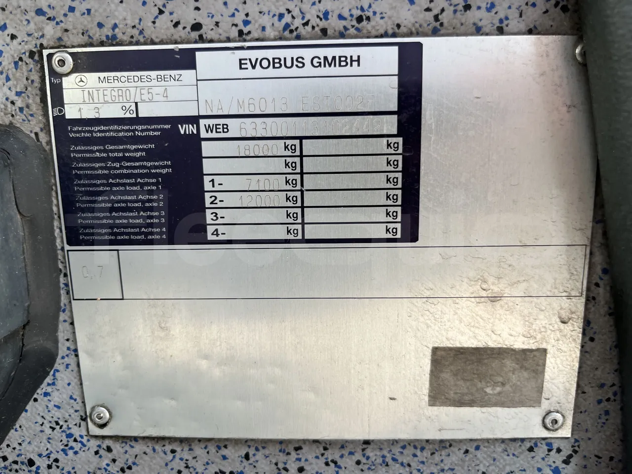 Mercedes-Benz Integro - Vehicle Plate