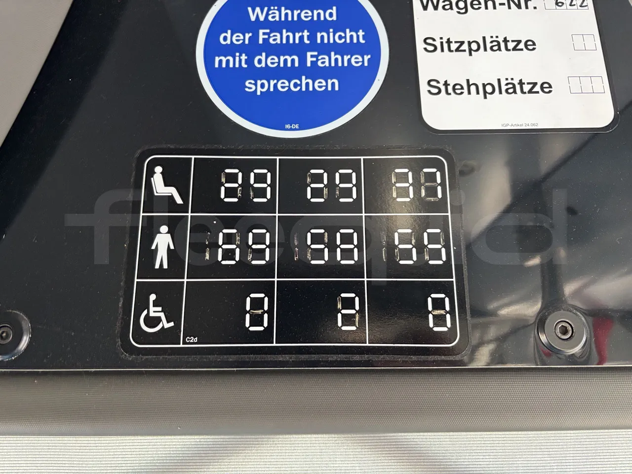 Solaris Urbino - Seats Plate