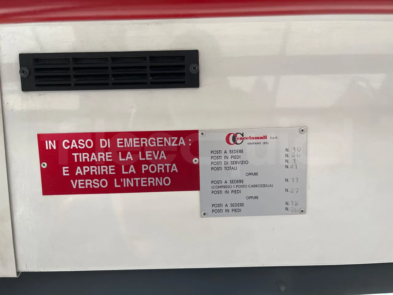 Iveco Cacciamali 65C/E4 - Euro 4 - 130 kW - 7.430 mt - seat plate photo