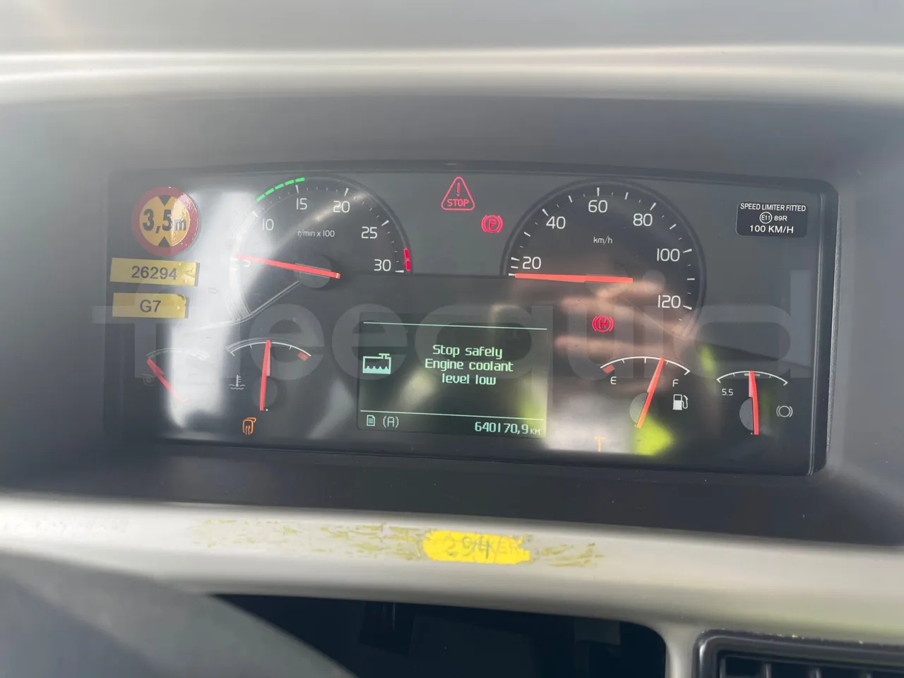 Volvo 9700-B8R B6SC 9700S - Euro 6 - 240 kW - 14.980 mt - dashboard lights on