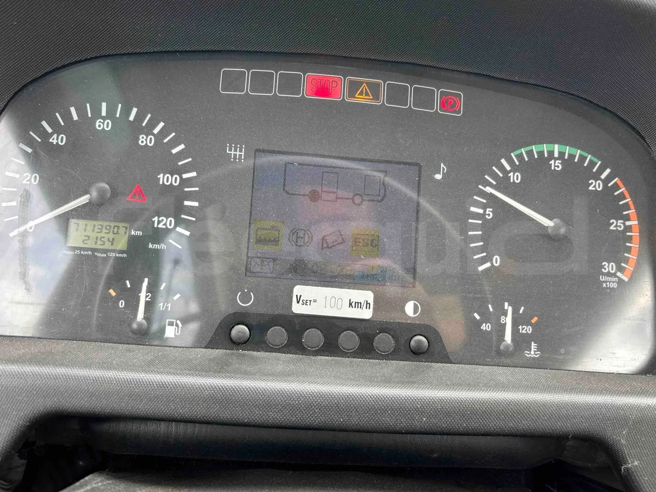 Temsa Safari - dashboard lights on