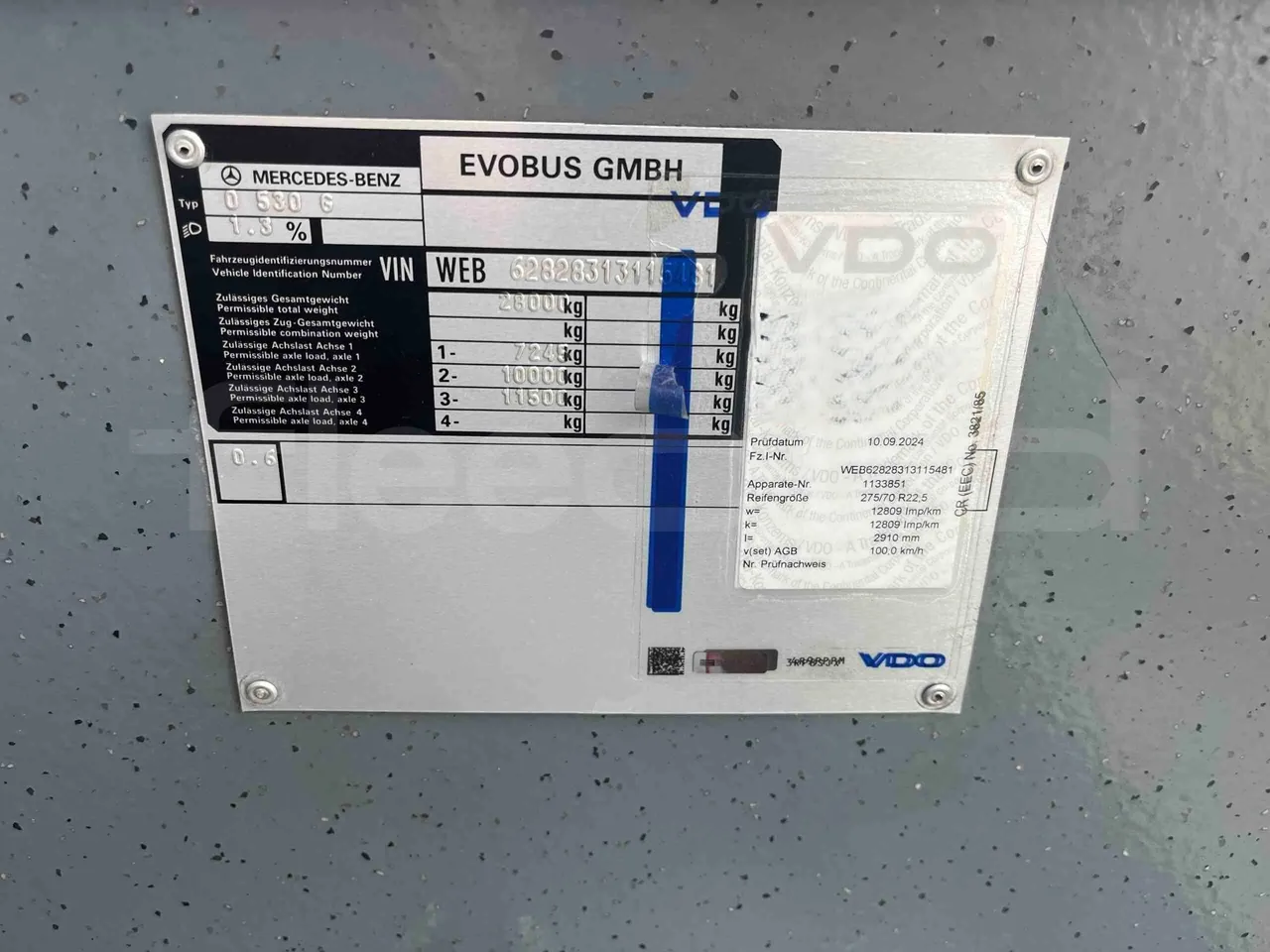 Mercedes-Benz Citaro G - vehicle plate photo