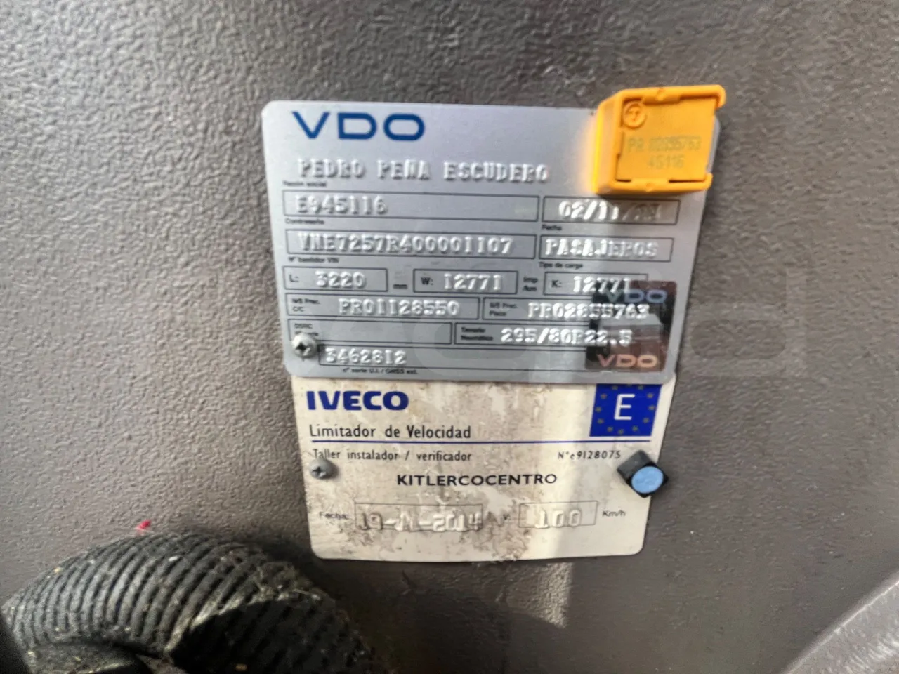 Iveco Magelys SFR2XX - Euro6 - 12,83m - 294kw - seat plate photo
