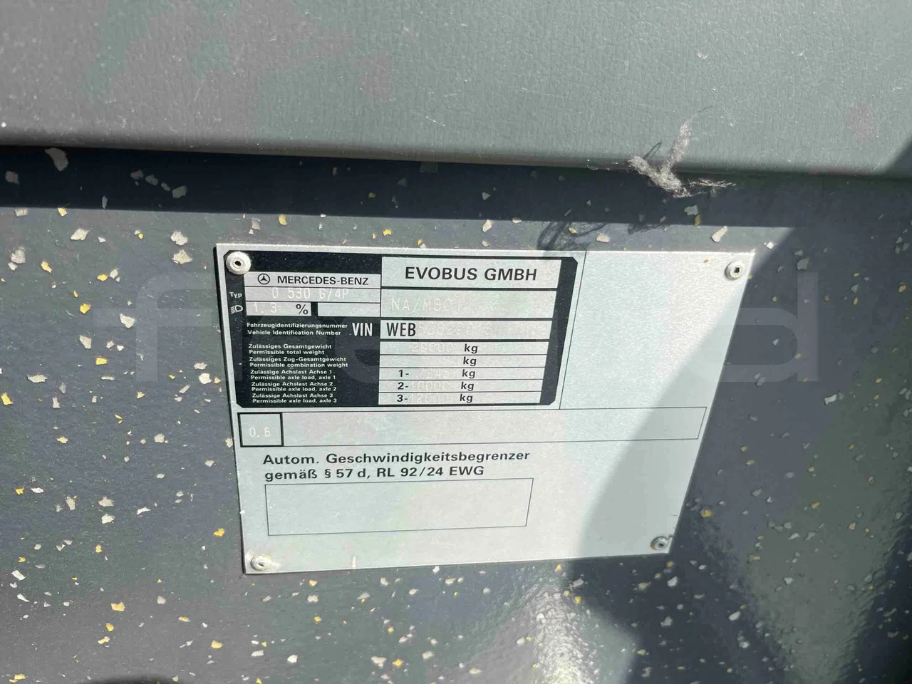 Mercedes-Benz Citaro G - vehicle plate photo