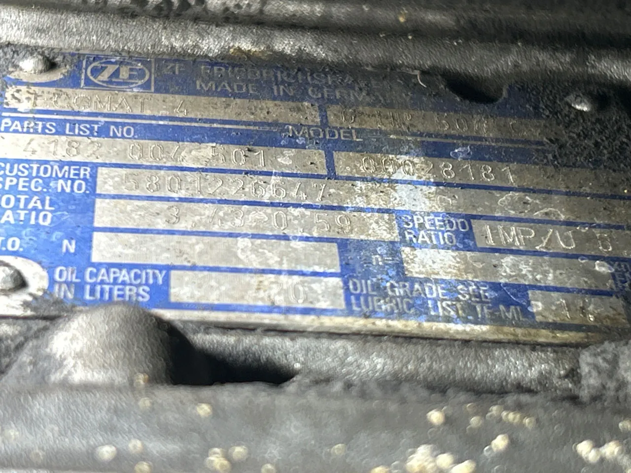 Irisbus Citelis PS09D1 PS09D1-98  - Euro5 - 213kW - 11.990mt - gearbox plate photo