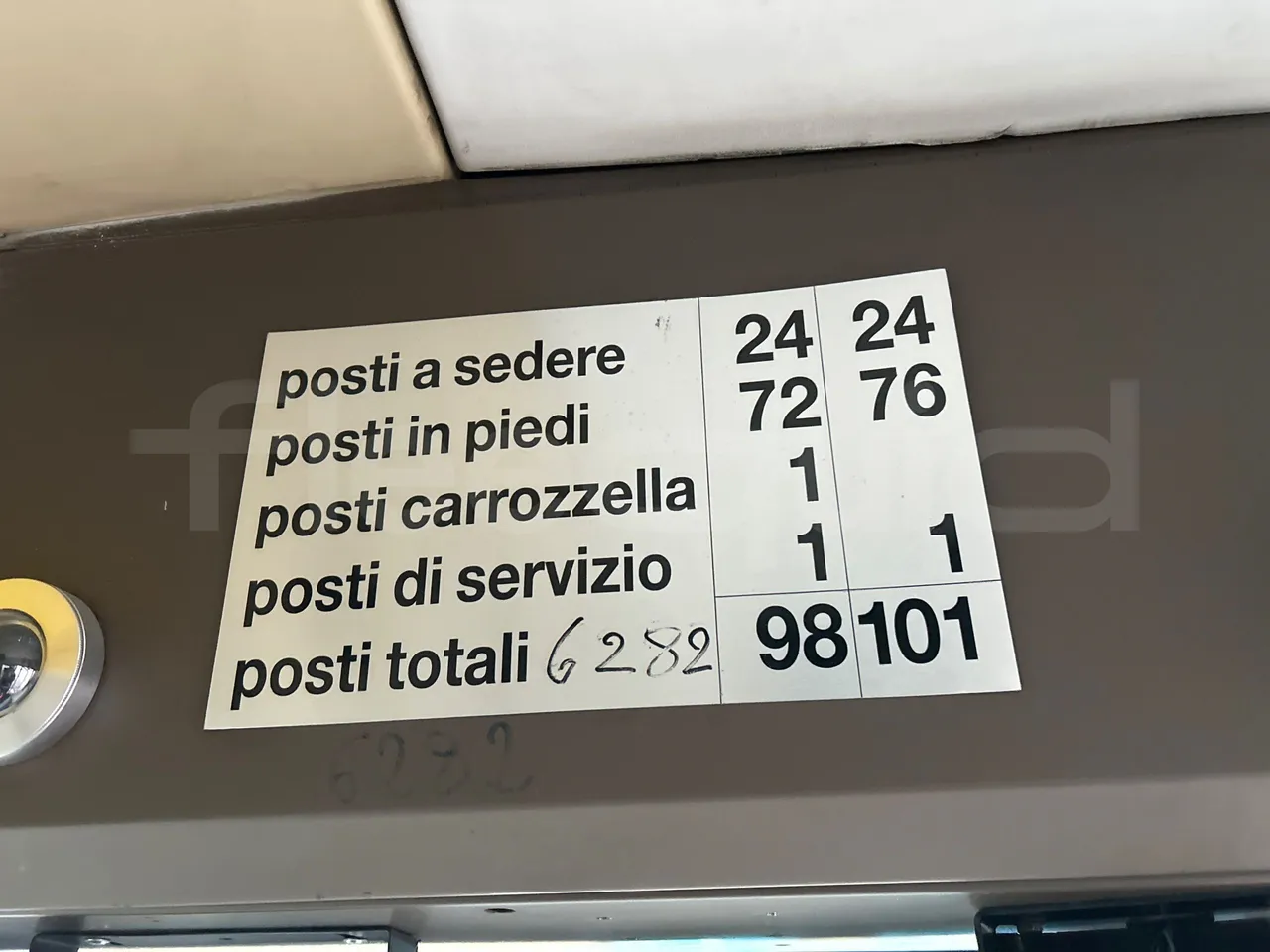 Irisbus Citelis PS09D1 PS09D1-98  - Euro5 - 213kW - 11.990mt - seat plate photo