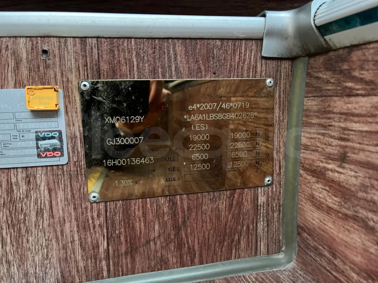 King Long XMQ6129Y C12 - Euro6 - 294kW - 12.200mt - vehicle plate photo