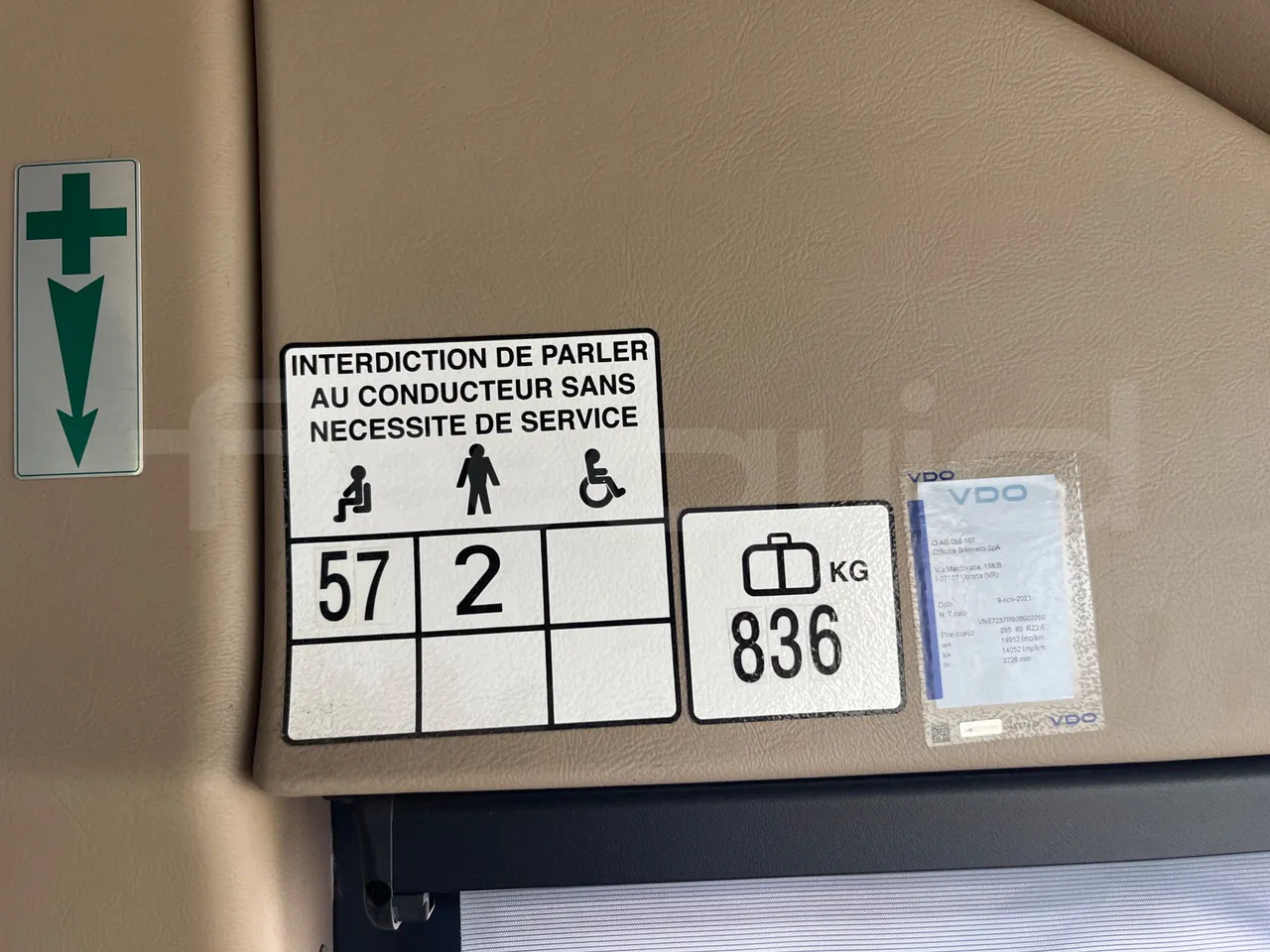 Iveco Magelys SFR2XX - Euro6 - 294kW - 12.830mt - seat plate photo