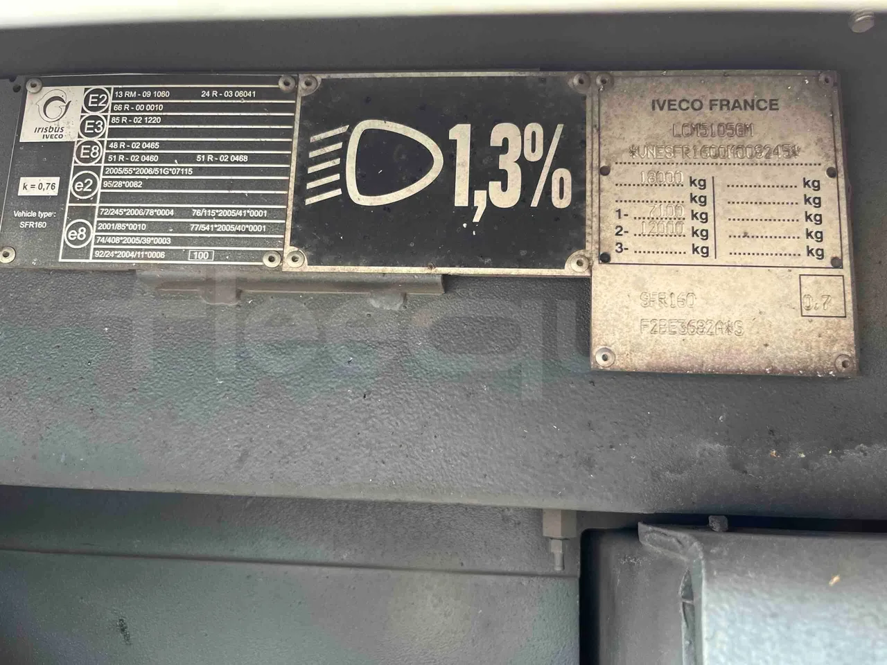 Iveco Crossway SFR160 - Euro5 - 280KW - 11.955mt - vehicle plate photo