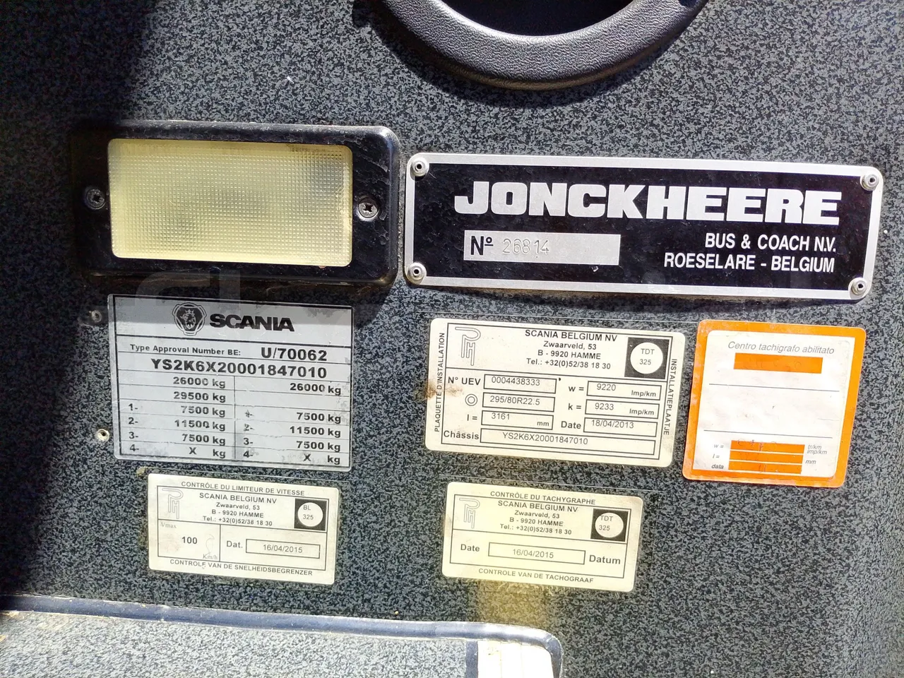 Scania KIB-LIB K124IB - EUR3 - 309kW - 13.752m - vehicle plate photo
