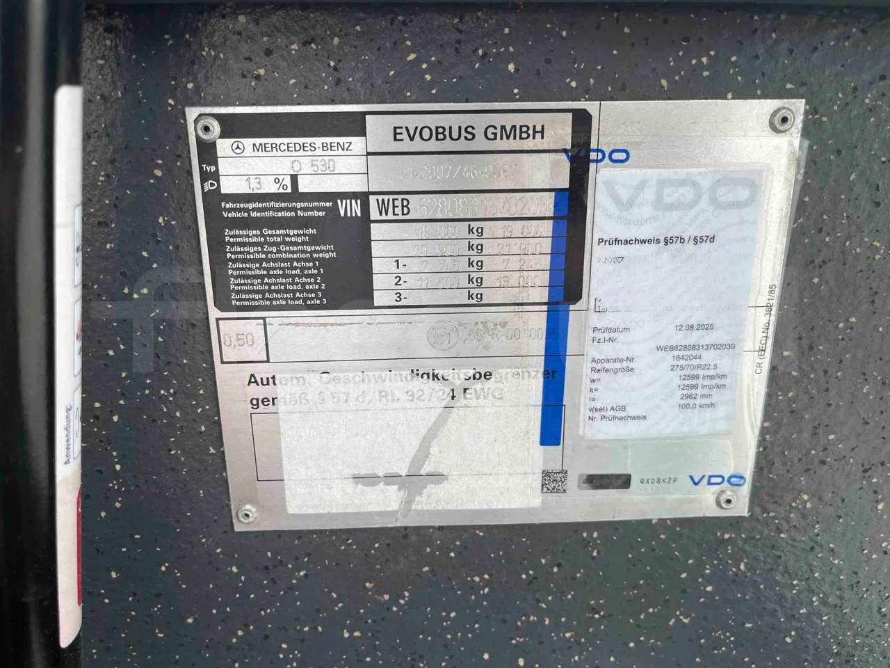 Mercedes-Benz Citaro - Vehicle Plate