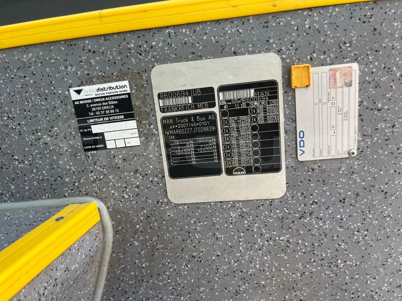 Man Lion's Intercity B.2007.46.008/ Euro 6 - 213 Kw - 12.280 Mt - vehicle plate photo