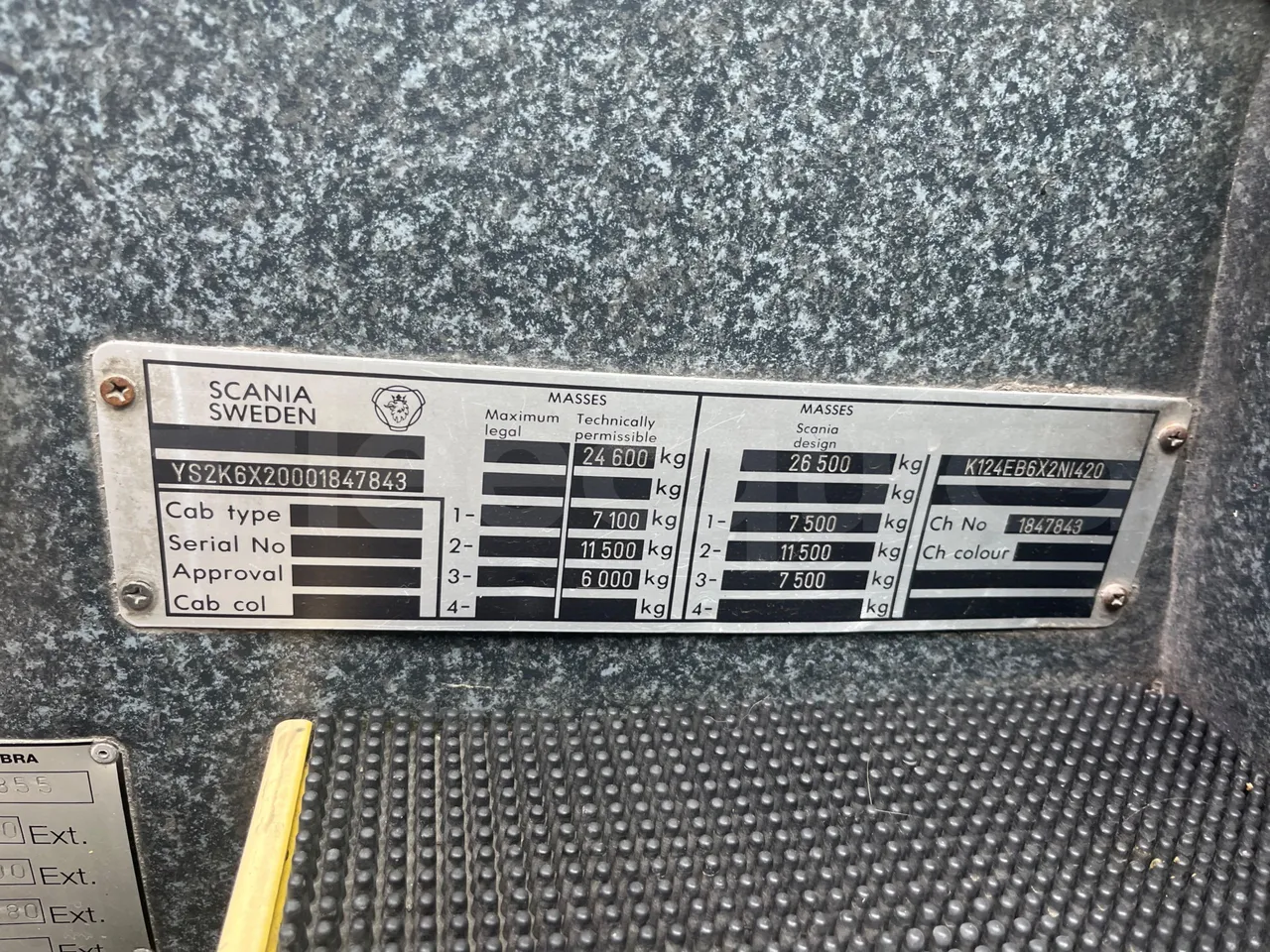 Irizar Scania Century K124EB - EUR3 - 309kW - 15m - vehicle plate photo