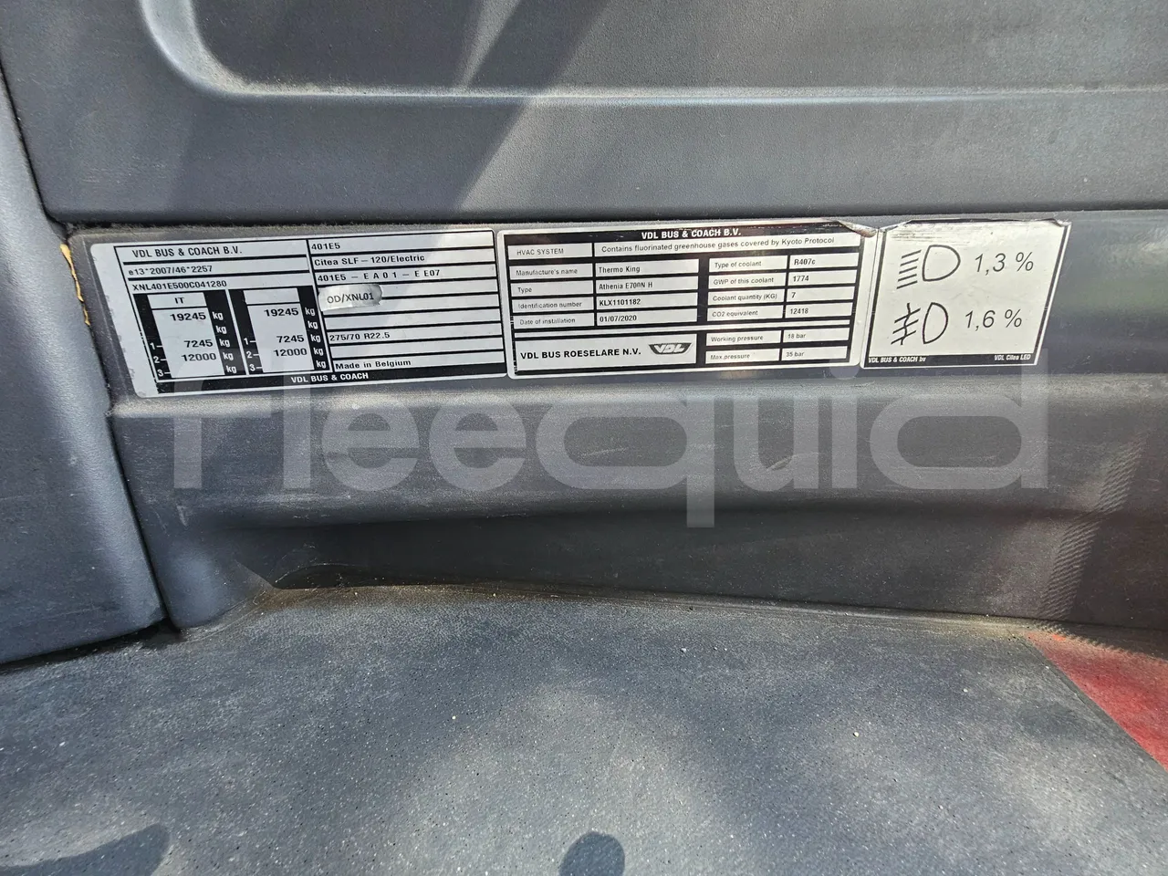 Vdl Citea SLF-120Electric/ Euro 6 - 160 Kw - 12 Mt - chassis VIN photo