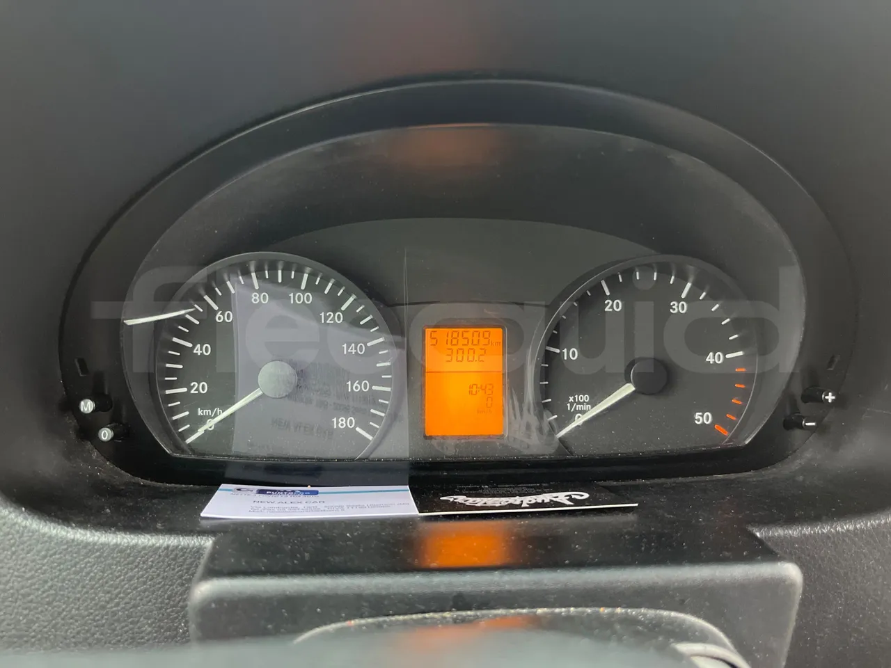 Mercedes-Benz Sprinter W 906 - dashboard lights on