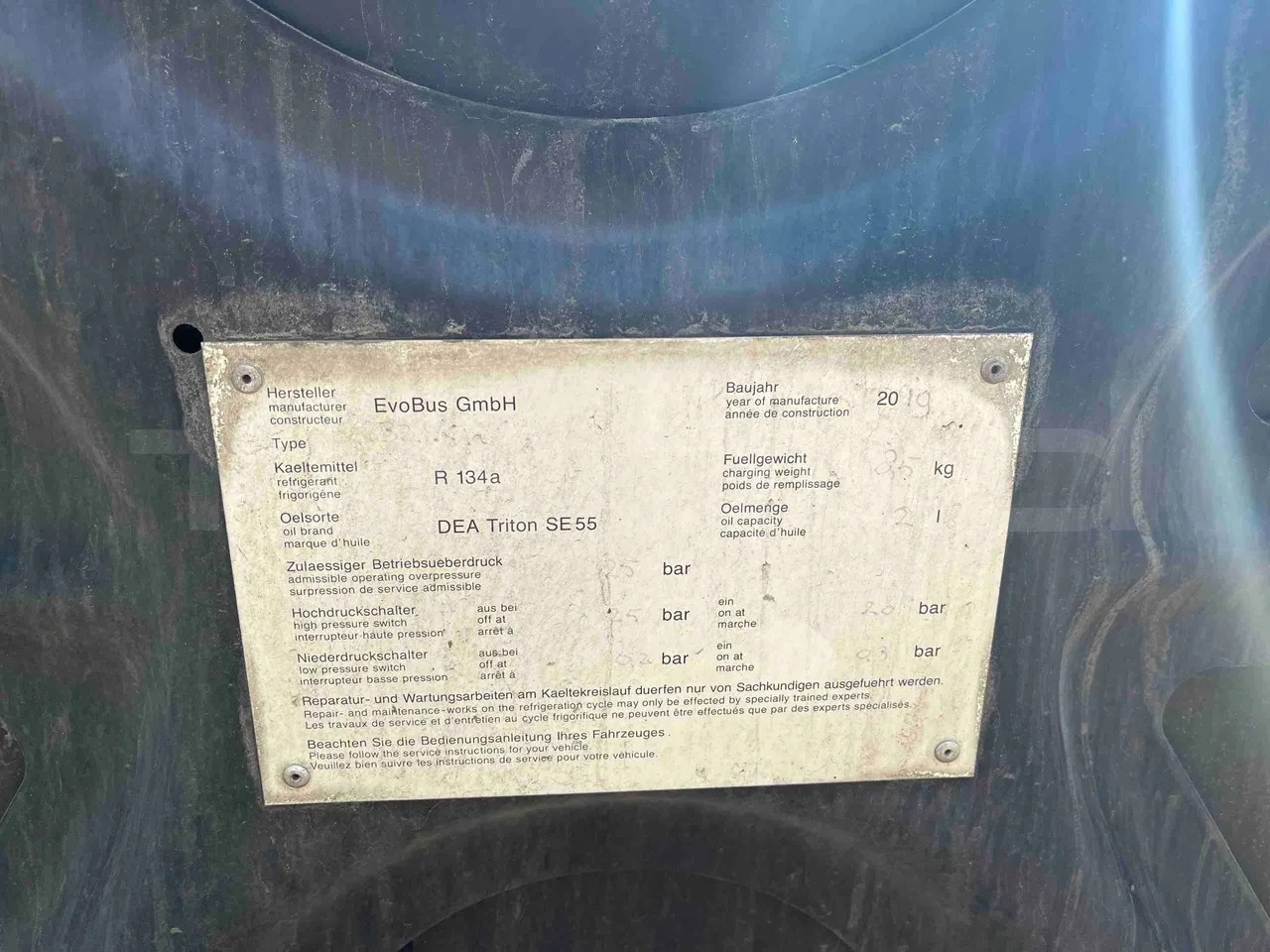 Mercedes-Benz Citaro - engine plate photo