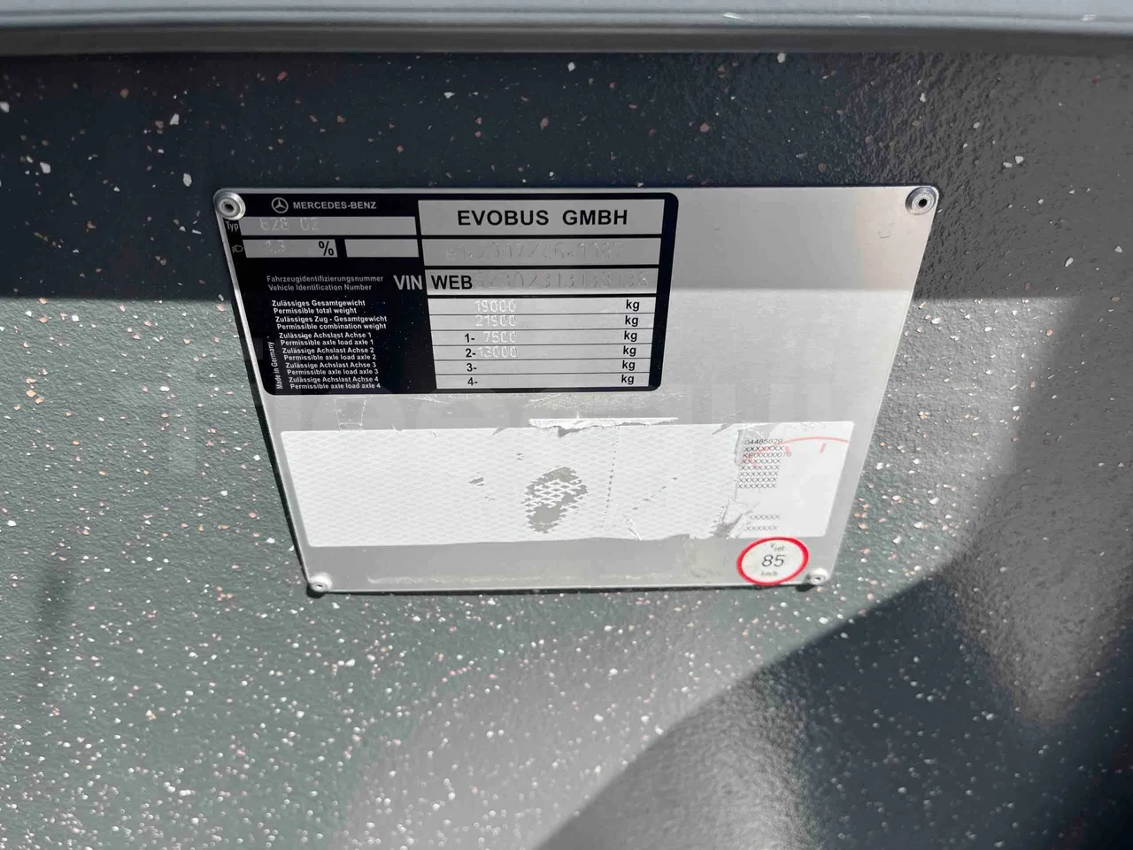 Mercedes-Benz Citaro - vehicle plate photo