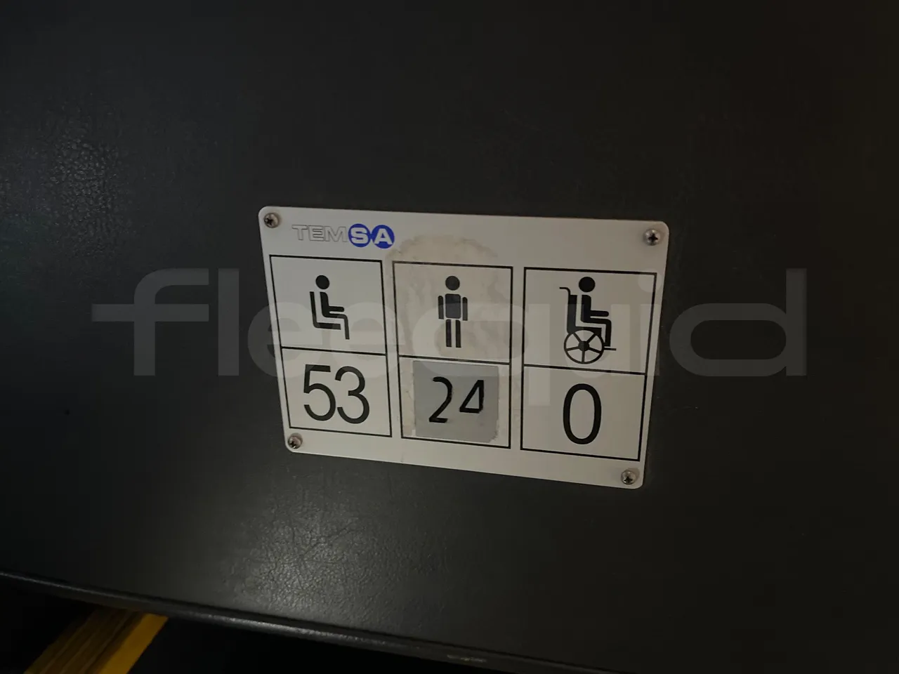 Temsa Safari RD RAT153 - EUR5 - 266kW - 12.200m - seat plate photo