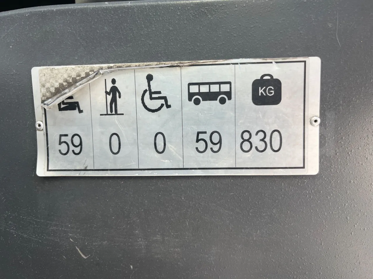 Vdl FUTURA FHD2 501E1 - Euro 6 - 320 kW - 12.875 mt - seat plate photo