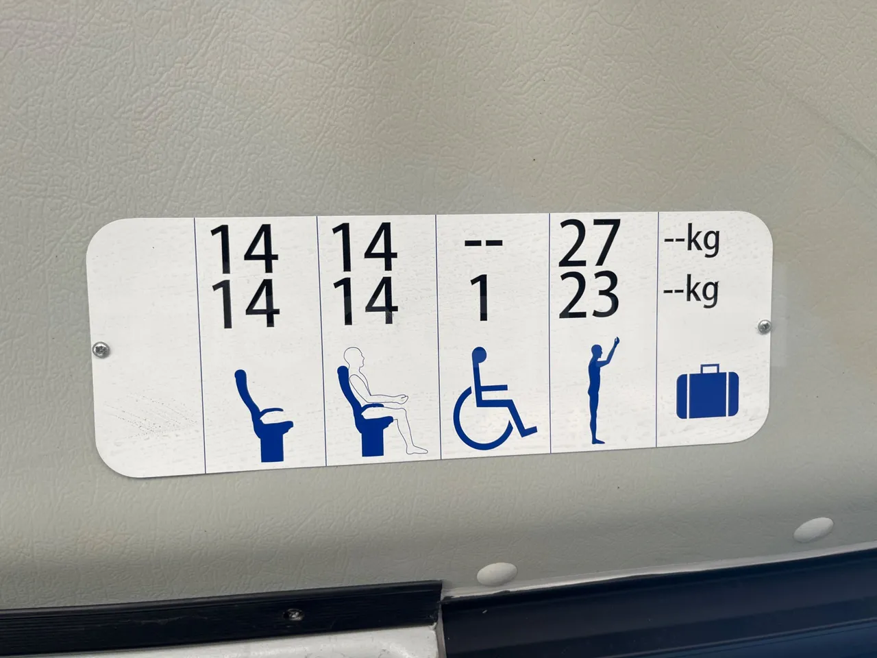 Indcar Mobi WGIVMY11 - Euro6 - 132kW - 8.000mt - seat plate photo