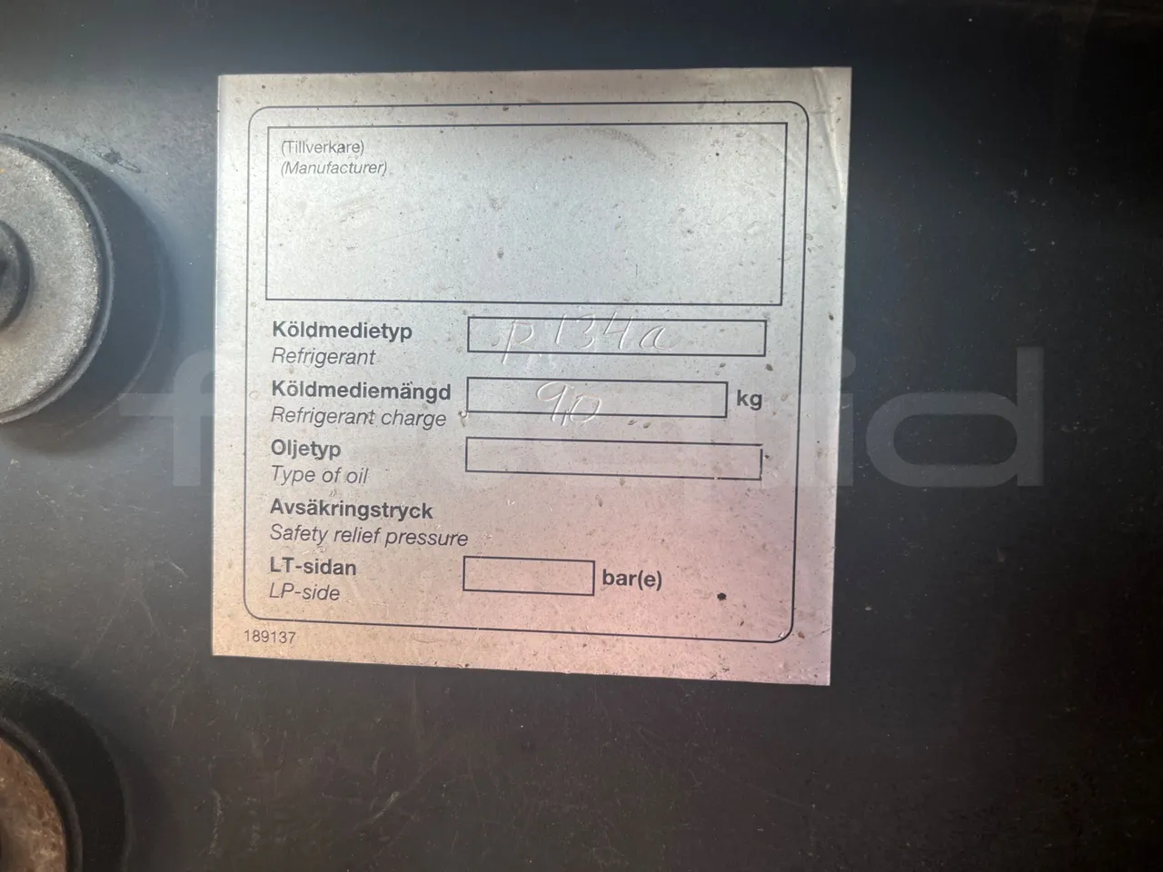 Vdl SB4000 SB4000  - Euro4 - 266kW - 12mt - engine plate photo