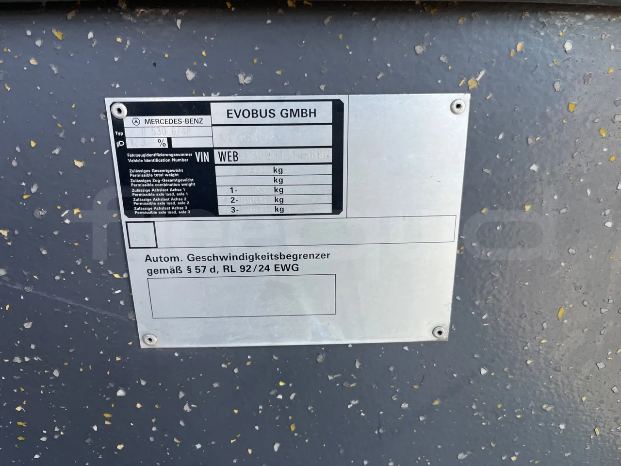 Mercedes-Benz Citaro G 0530 - EUR5 - 260kW - 17.94m - vehicle plate photo