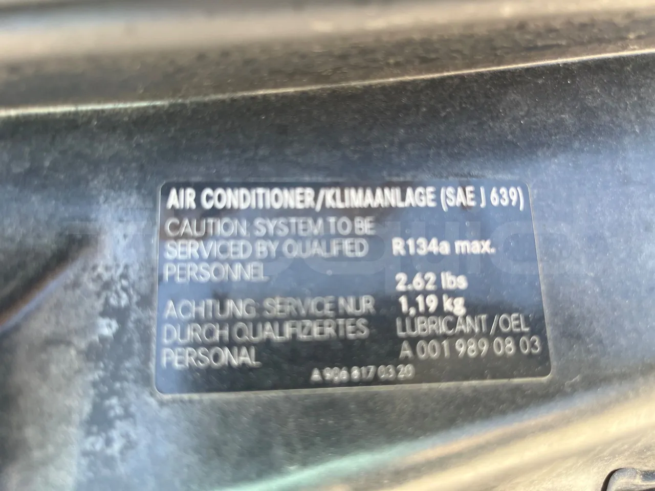 Mercedes-Benz Sprinter 906KA50 - Euro 4 - 110 kW - 7.345 mt - engine plate photo