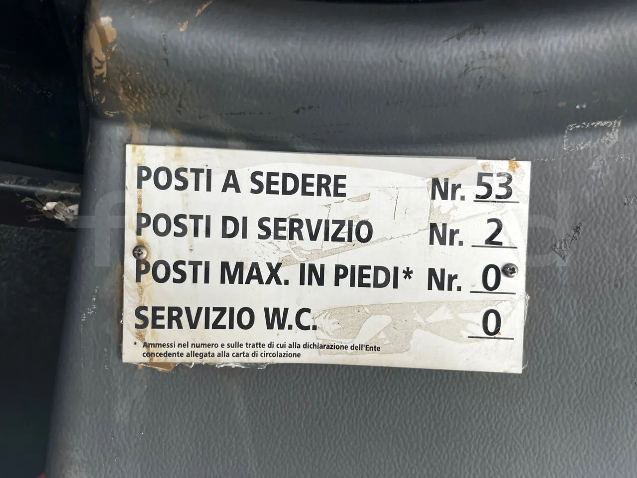 Vdl Futura - seat plate photo