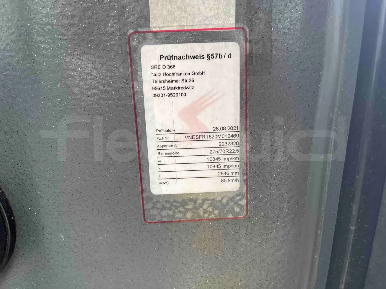 Iveco Crossway - vehicle plate photo