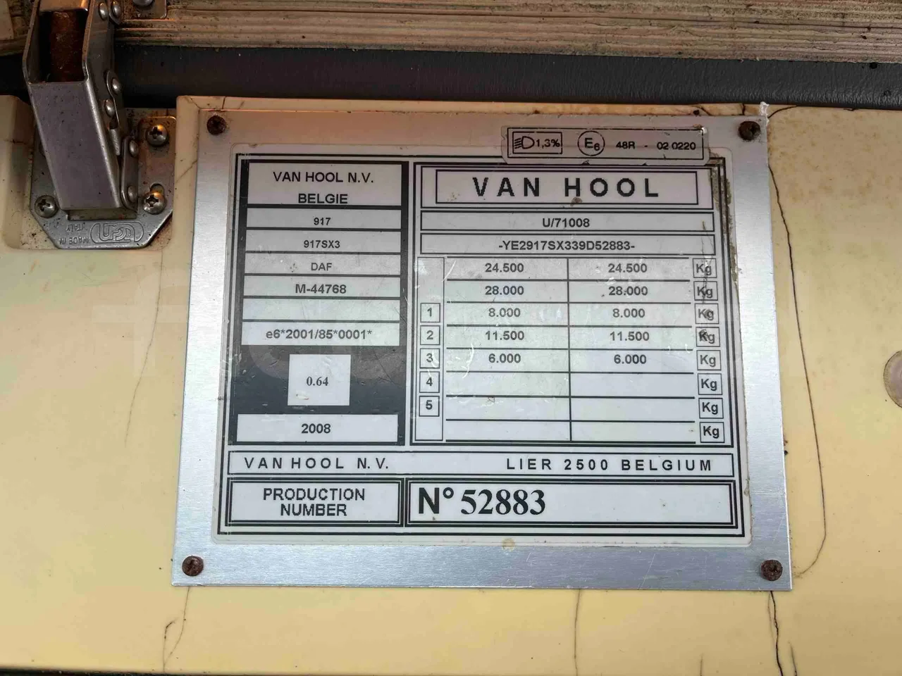 Van Hool Acron T917 - EUR5 - 340kW -  13.200m - vehicle plate photo